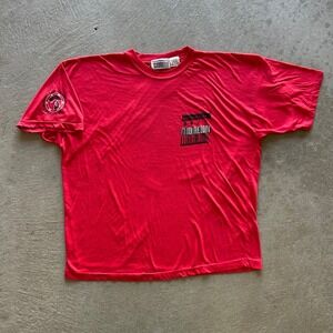 Vintage 80s Club Loverboy Shirt Size XL Red Surfer The New Fashion Best Fish